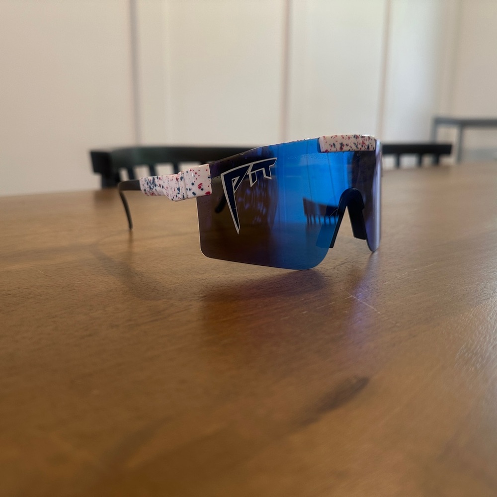 Pit Viper Blue and White Sunglasses